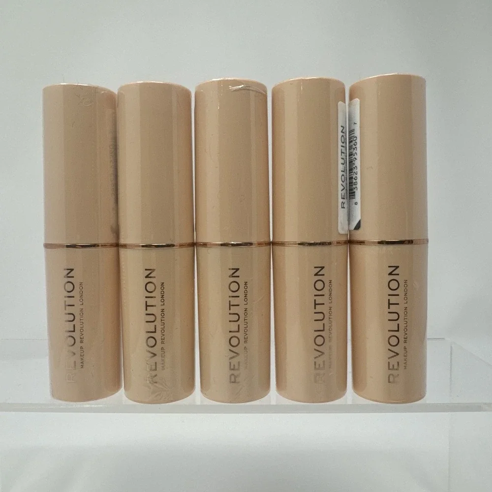 5 Pack Makeup Revolution Beauty Fast Base Stick Foundation, F5